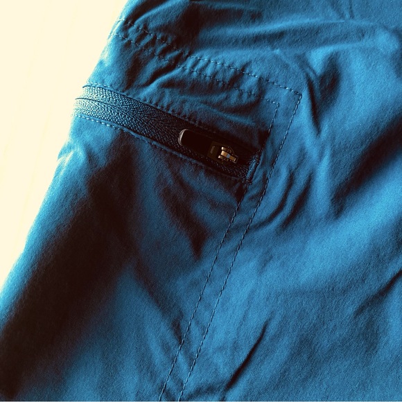 Viodia Men’s Blue Athletic Hiking Shorts Stretch Elastic Waist Zip Pocket Sz L - Picture 4 of 10